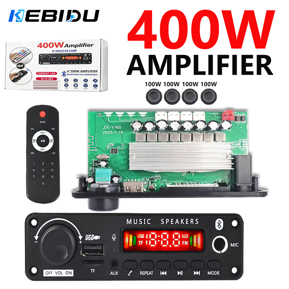 Audio Music Recorder - KEBIDU 400W Amplifier Car MP3 Player