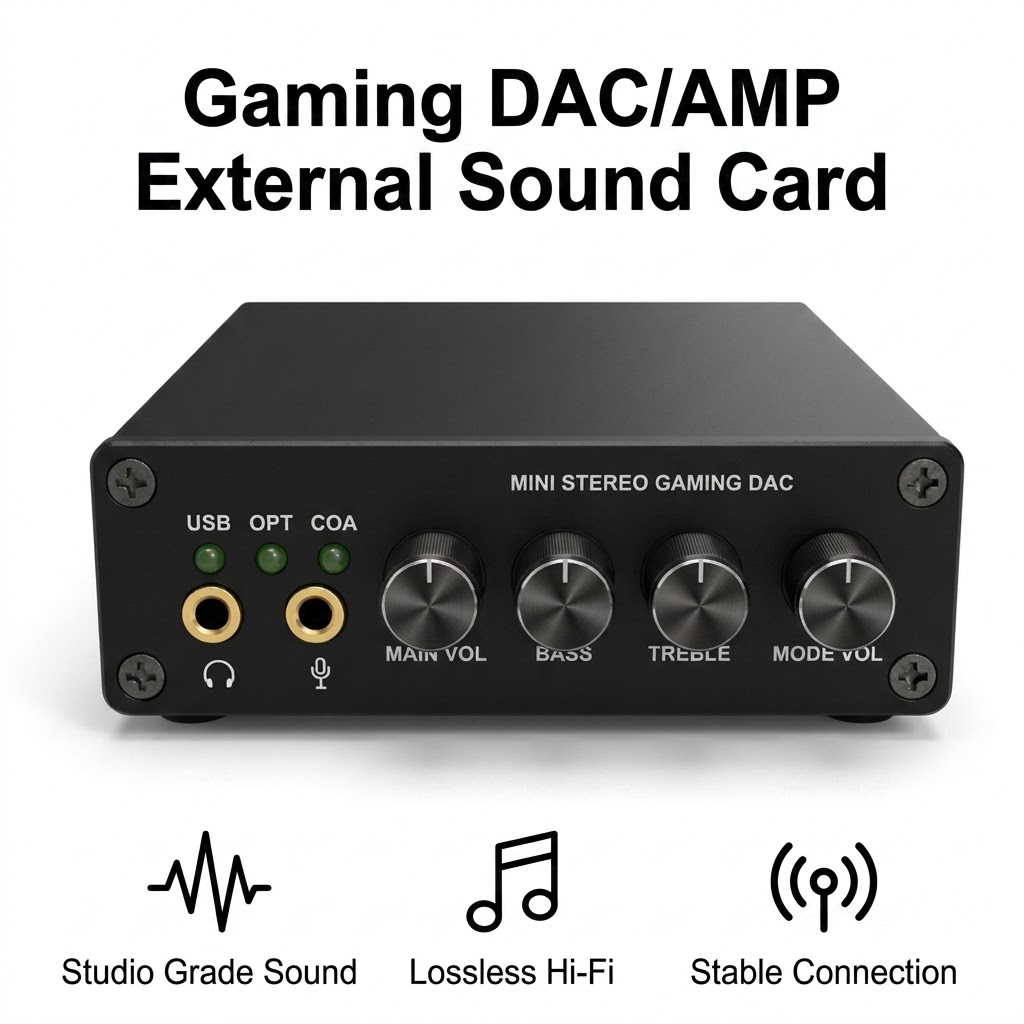 Portable Amplifier Mini - Mini Gaming DAC Headphone Amplifier External