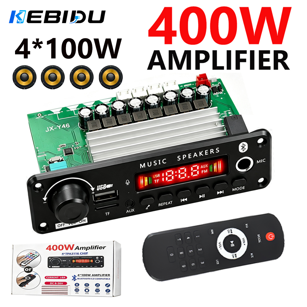 Audio Music Recorder - KEBIDU 400W Amplifier Car MP3 Player