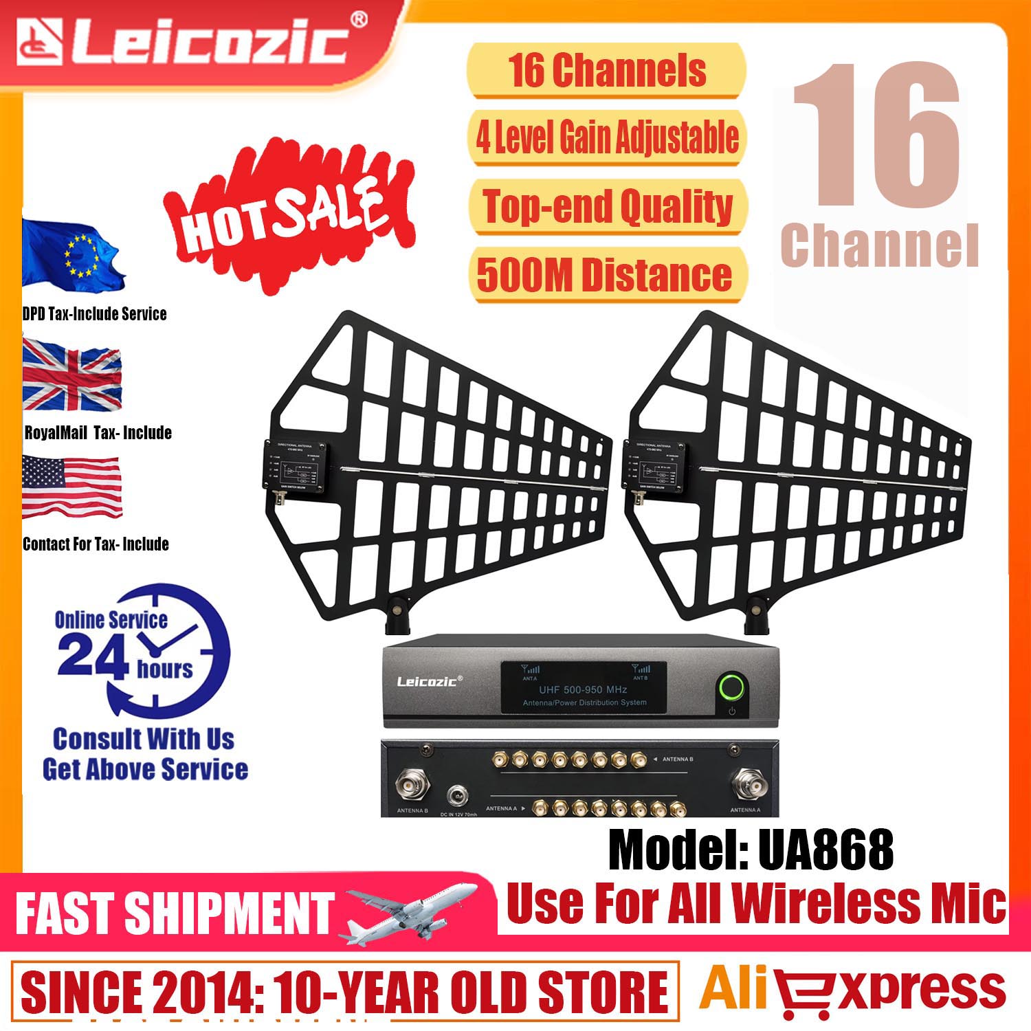 Audio And Music Splitter - Leicozic 8 Kênh Ăng Ten Hệ