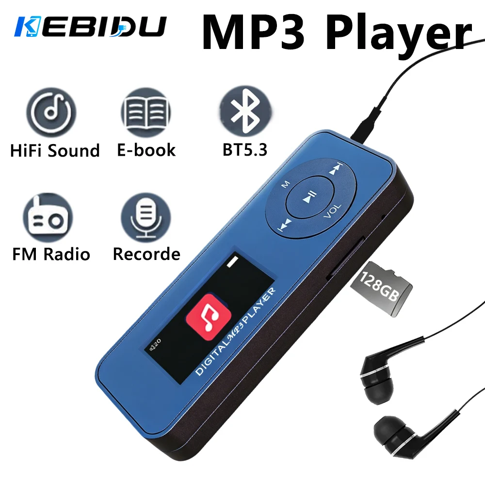 KEBIDU Portable MP3 Player Blu - đánh giá và giá Audio Music Recorder