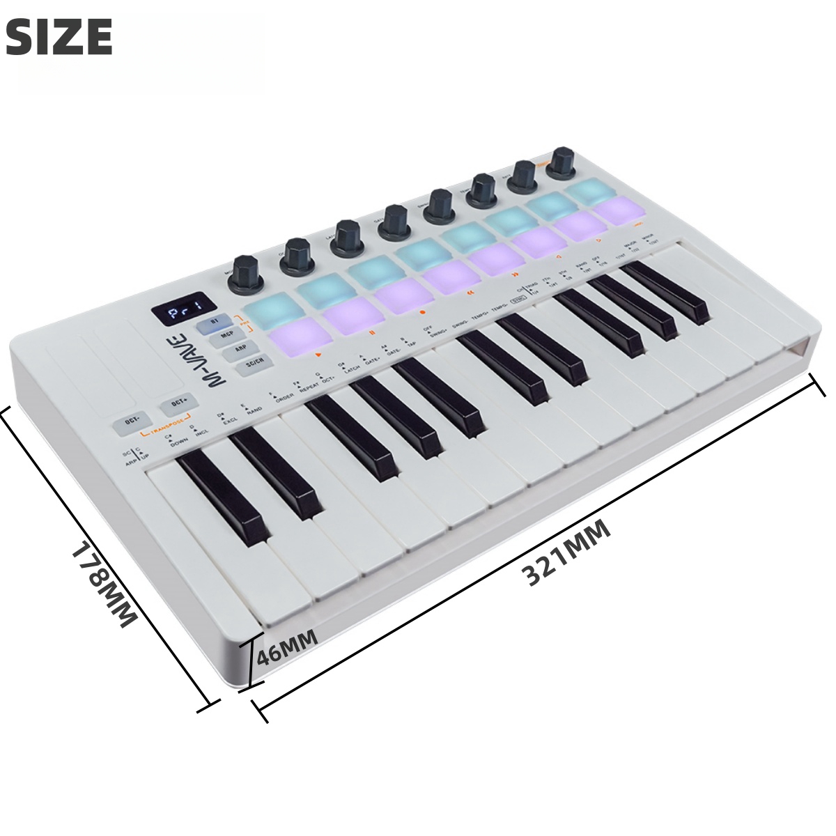 M-VAVE SMK-25 II MIDI Pad Cont - đánh giá và giá Midi Controller Pad