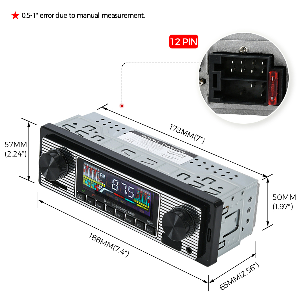 Vintage Car Radio Vehicle Inte - đánh giá và giá Audio Music Player