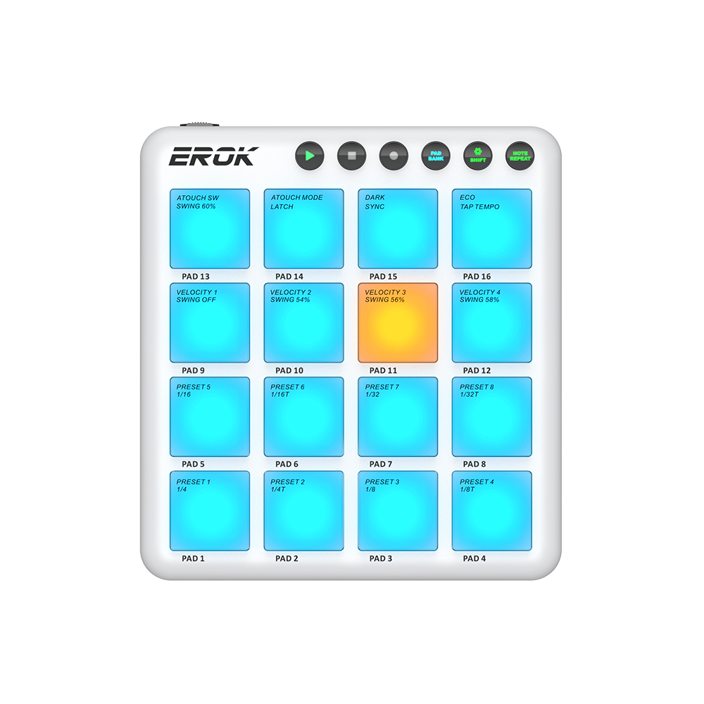 EROK Wireless 16 Pad MIDI Cont - đánh giá và giá Midi Controller Pad