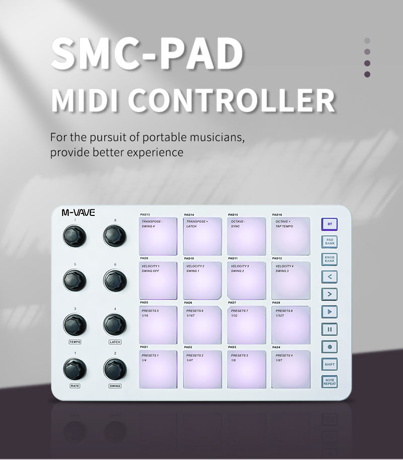 M-Vave SMC-PAD LaunchPad Desig - đánh giá và giá Midi Controller Pad