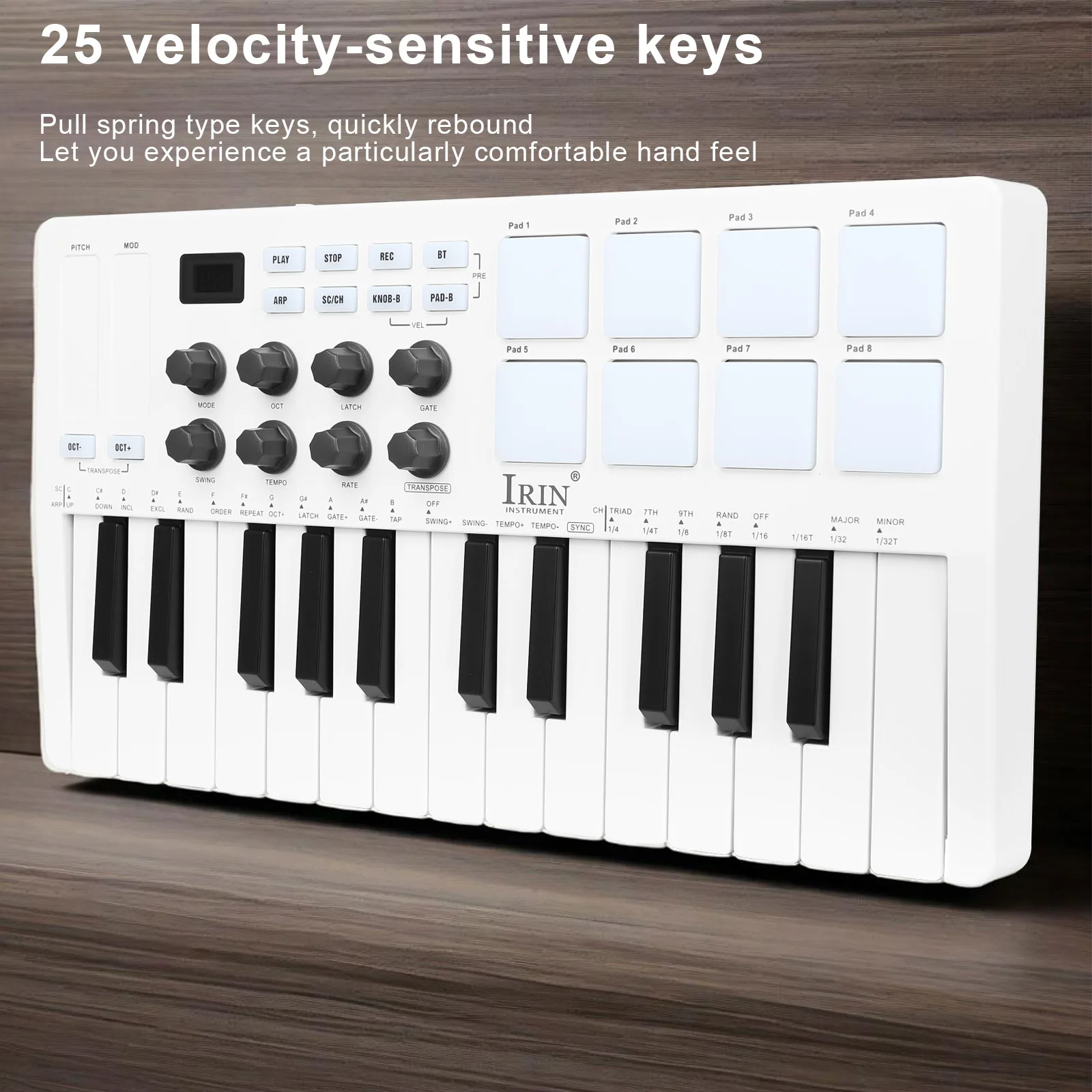 IRIN 25-Key MIDI Controller Ke - đánh giá và giá Midi Controller Pad