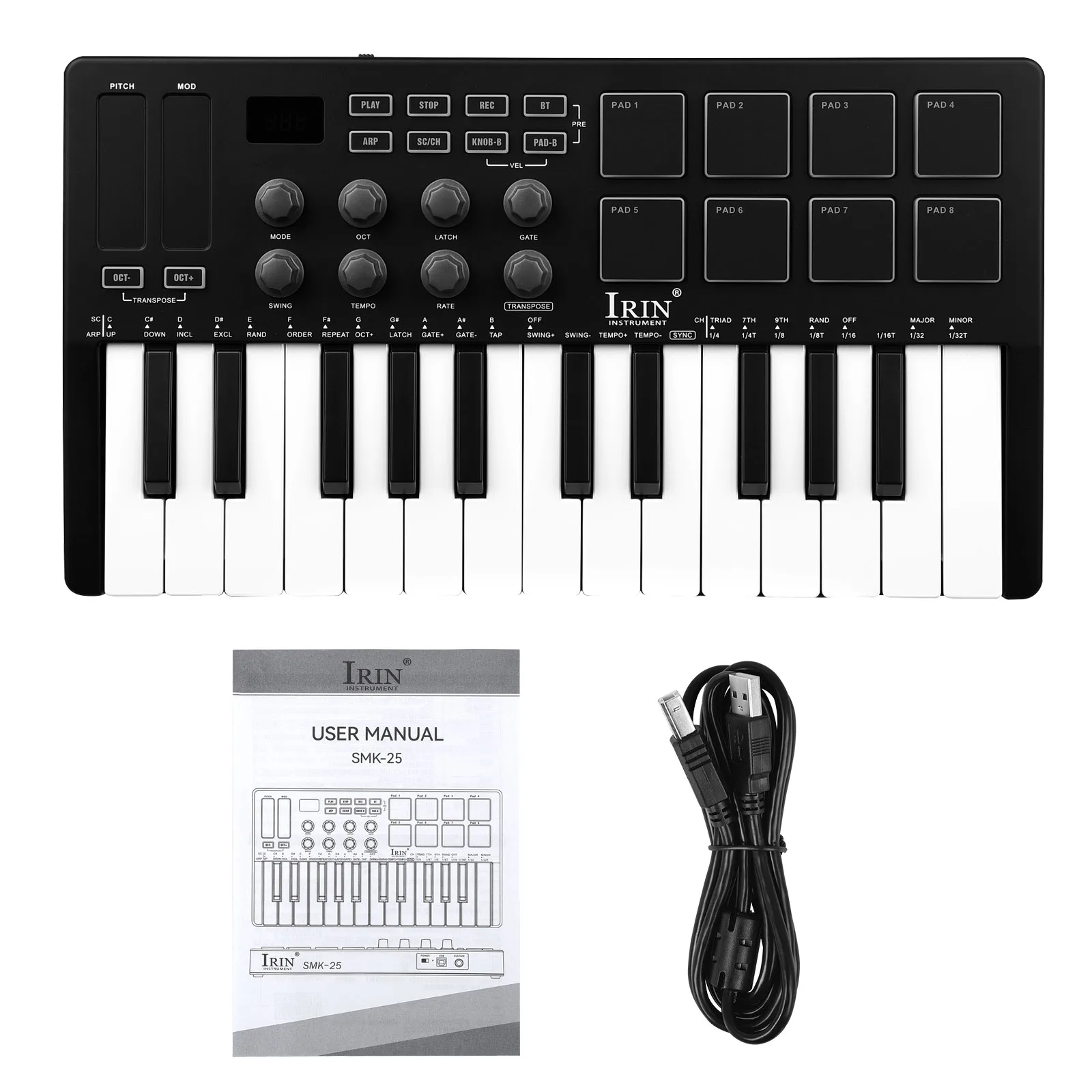 IRIN 25-Key MIDI Controller Ke - đánh giá và giá Midi Controller Pad