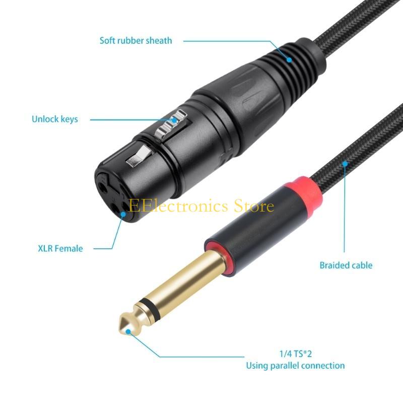 B03C Nữ 3Pin đến 6.35mm 1/4 