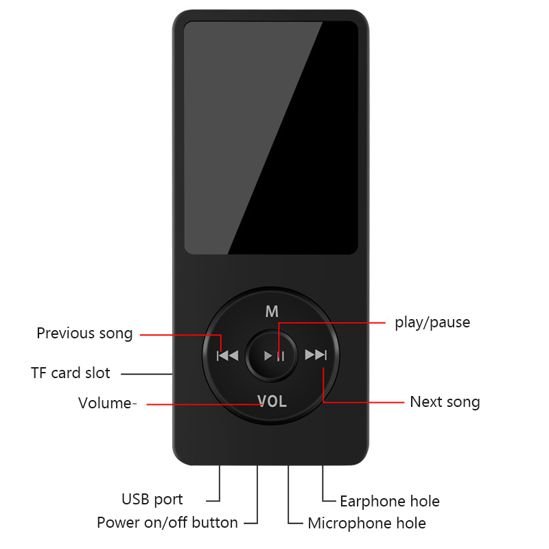 Portable Bluetooth MP3 Player  - đánh giá và giá Audio Music Recorder