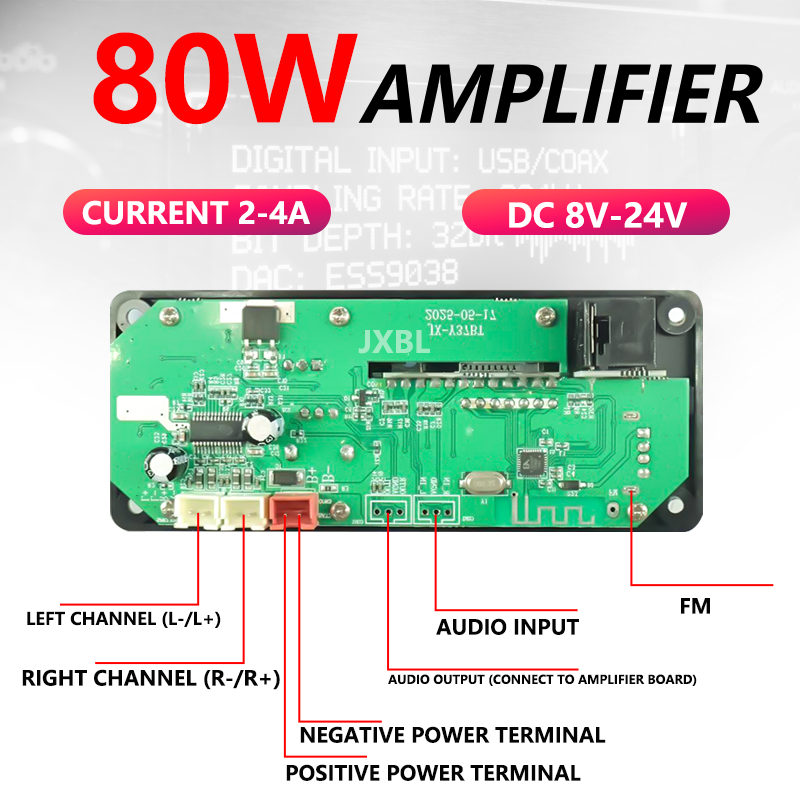 80W Bluetooth 5.0 MP3 Decoder  - đánh giá và giá Audio Music Player