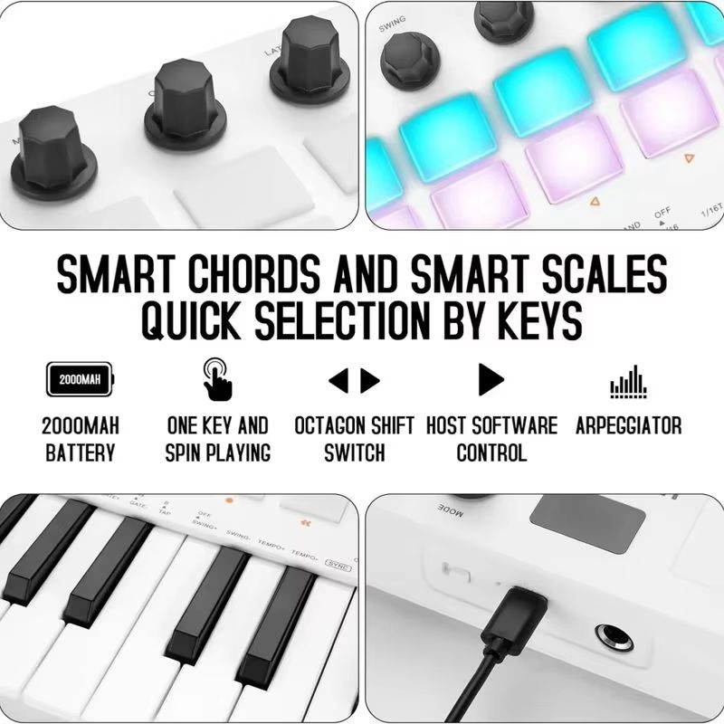 M-Vave Smk-25 Midi Keyboard Co - đánh giá và giá Midi Controller Pad