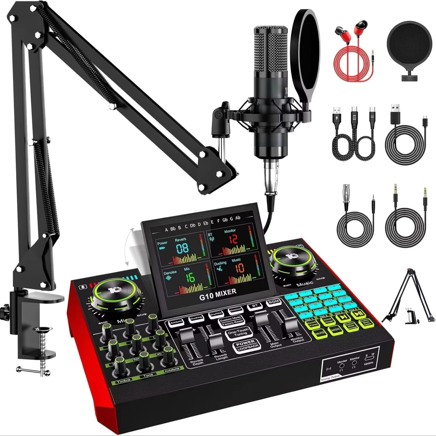 Tenlamp G10 Live Streaming Aud - đánh giá và giá Audio Music Recorder