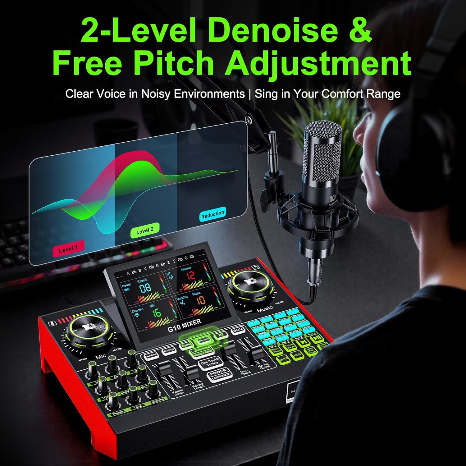 Tenlamp G10 Live Streaming Aud - đánh giá và giá Audio Music Recorder