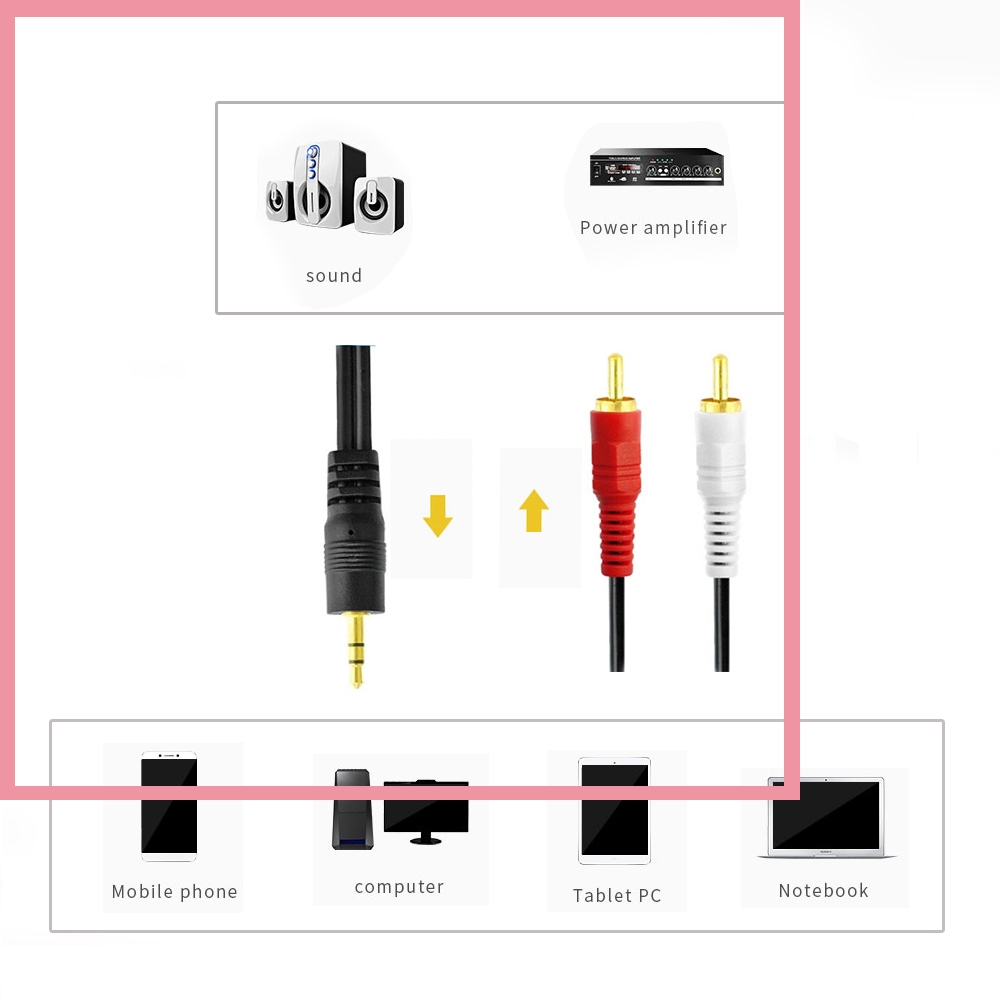 3.5mm Stereo Male Plug to 2 RC - đánh giá và giá Audio And Music Splitter