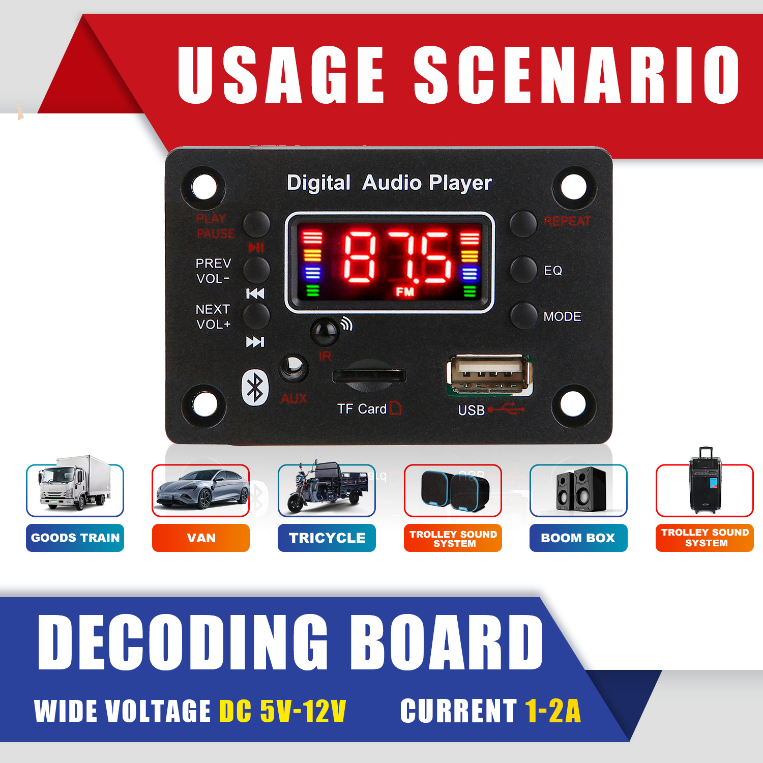 12V Wireless Handsfree Bluetoo - đánh giá và giá Audio Music Recorder