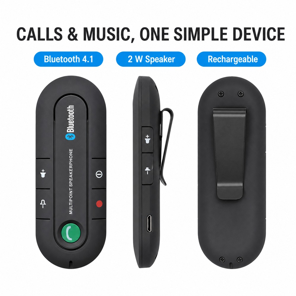 Bluetooth 4.1 Car Speakerphone - đánh giá và giá Audio Music Player