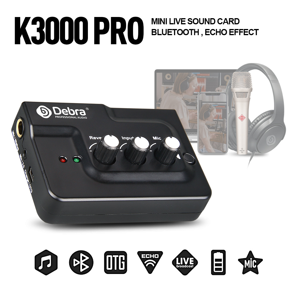 K3000 PRO Directed Sound Card  - đánh giá và giá Audio Music Recorder